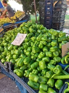 "Dolmalik biber" Groene pepers in Turkse markt